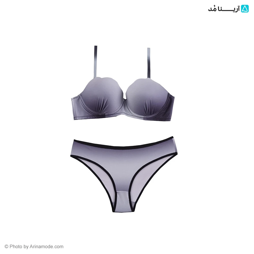 ست شورت و سوتین اسفنجی صدفی لبه دالبری
