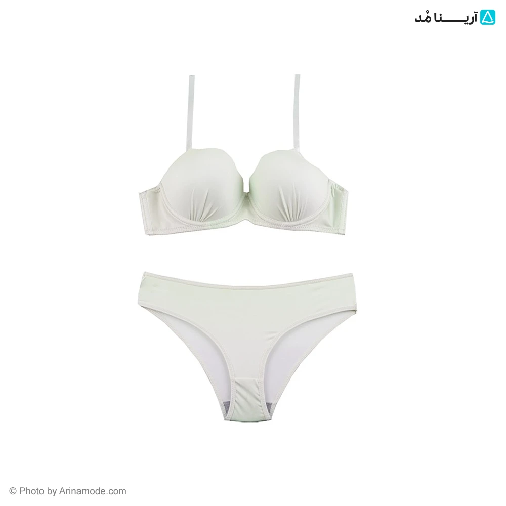 ست شورت و سوتین اسفنجی صدفی لبه دالبری