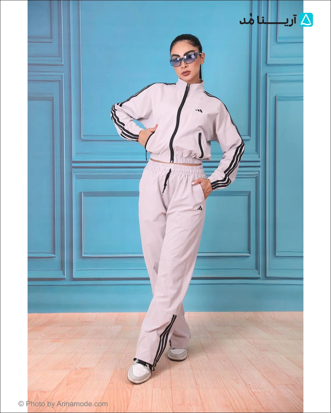 ست سوییشرت و اسلش زنانه آدیداس - adidas