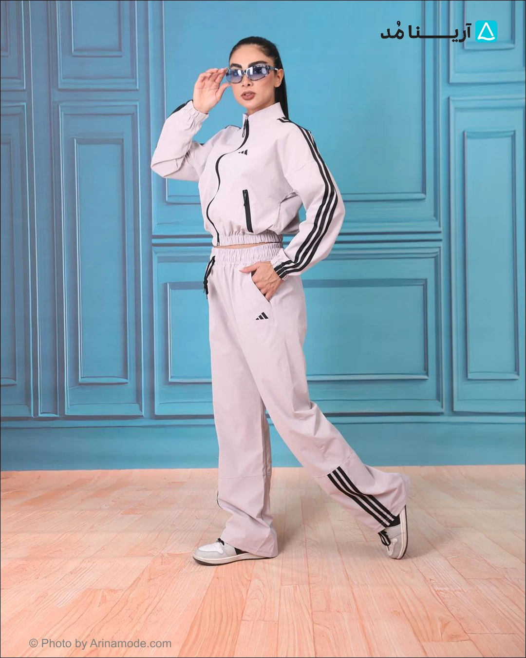 ست سوییشرت و اسلش زنانه آدیداس - adidas