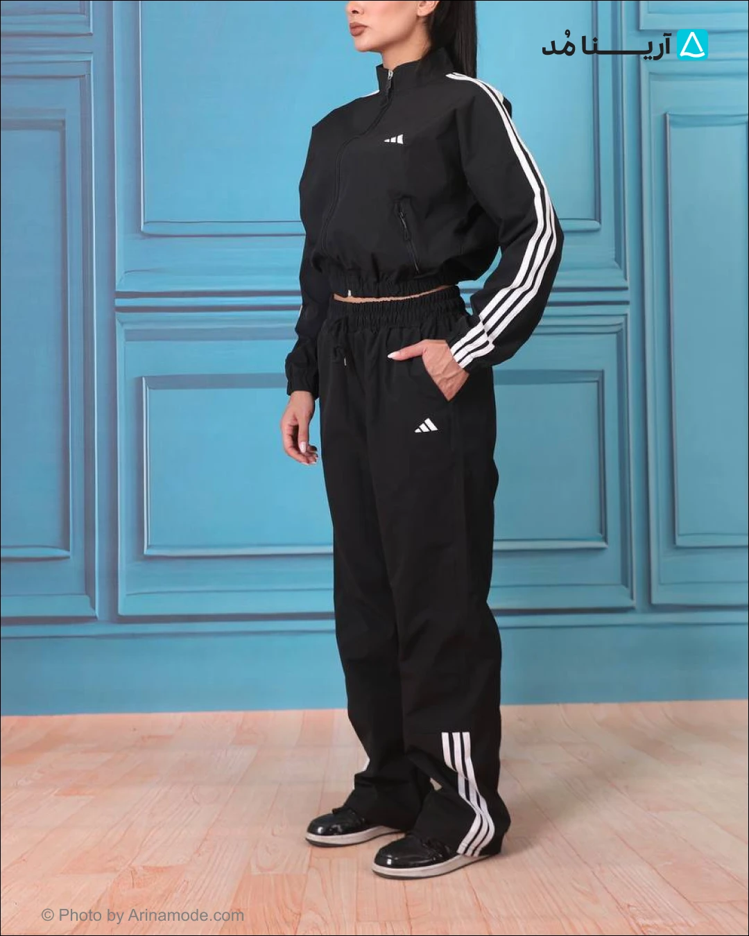 ست سوییشرت و اسلش زنانه آدیداس - adidas