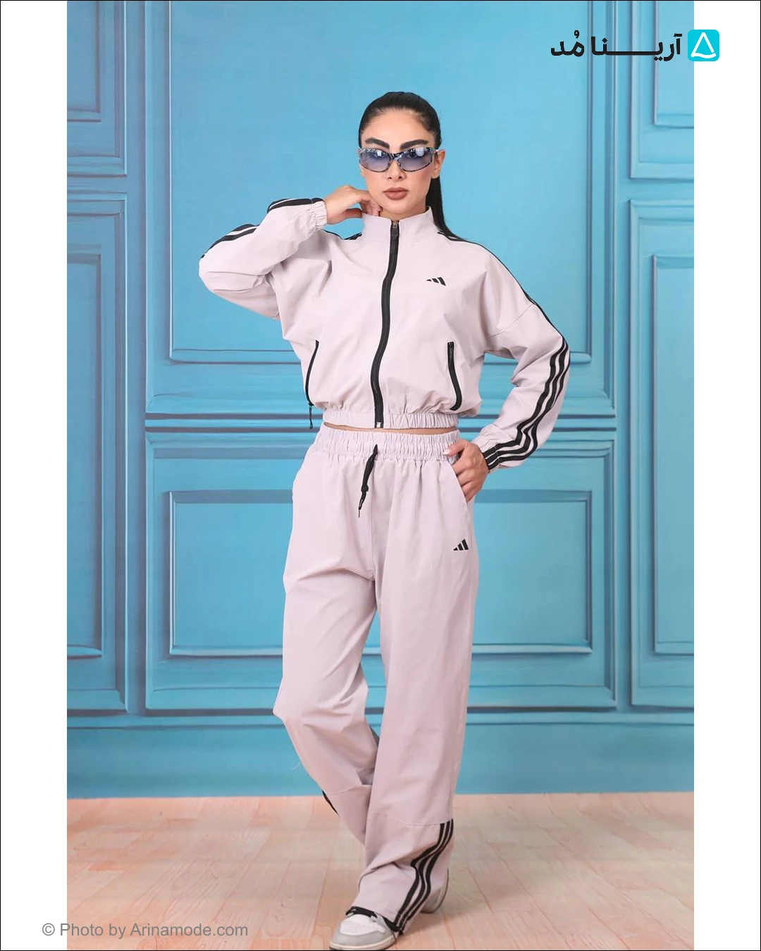 ست سوییشرت و اسلش زنانه آدیداس - adidas