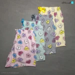 شورتک نخی دخترانه طرح قلب کد AFL-2181-5272