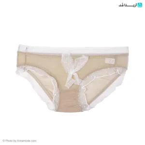 شورت اسلیپ حریر لبه تور جلو پاپیون
