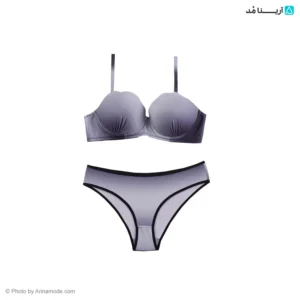 ست شورت و سوتین اسفنجی صدفی لبه دالبری