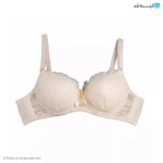 سوتین اسفنجی دانتل گلدار لبه چین