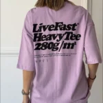 تیشرت لانگ چاپ LIVE FAST