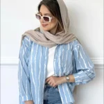شومیز راه راه طرح پری