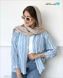 شومیز راه راه طرح پری