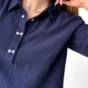 شومیز لینن چهار دکمه