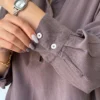 شومیز لینن چهار دکمه