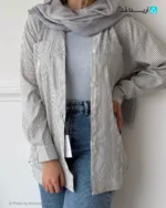 شومیز مانتویی راه راه