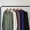 شومیز لینن چهار دکمه